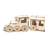 uncolored train set locomotive and wagons