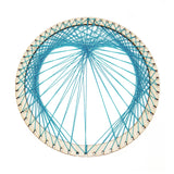 heart pattern on a circular hoop