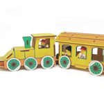 train set colored with figurines