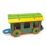 colored covered wagon side view