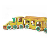 Colored train set with figurines