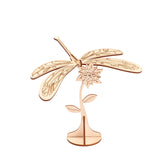 Laser cut wood butterfly with a white background