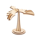 Laser cut eagle balancing on a stand with white background