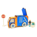 colored garbage truck with playmobil