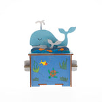 colored front facing whale automaton