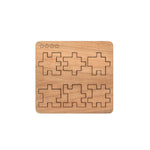 CubeMaster Expert 3D wooden puzzle board showing six laser cut components